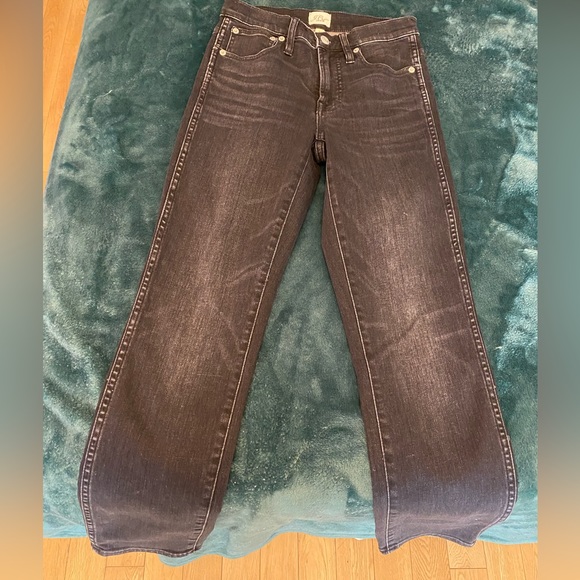 J. Crew denim black wash slim straight jean size 24 - Picture 2 of 6